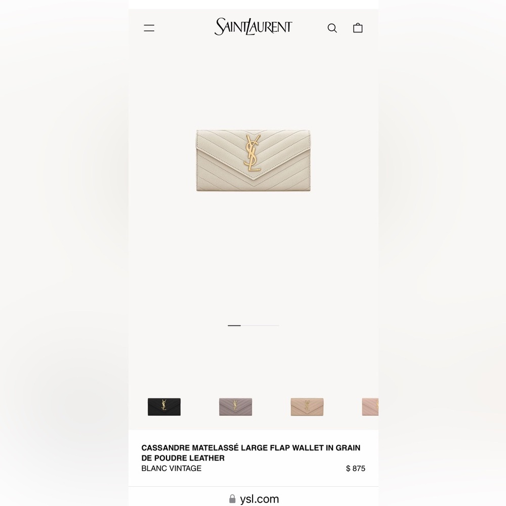 Yves Saint Laurent Beige Quilted Leather Chain Crossbody - Picture 13 of 15